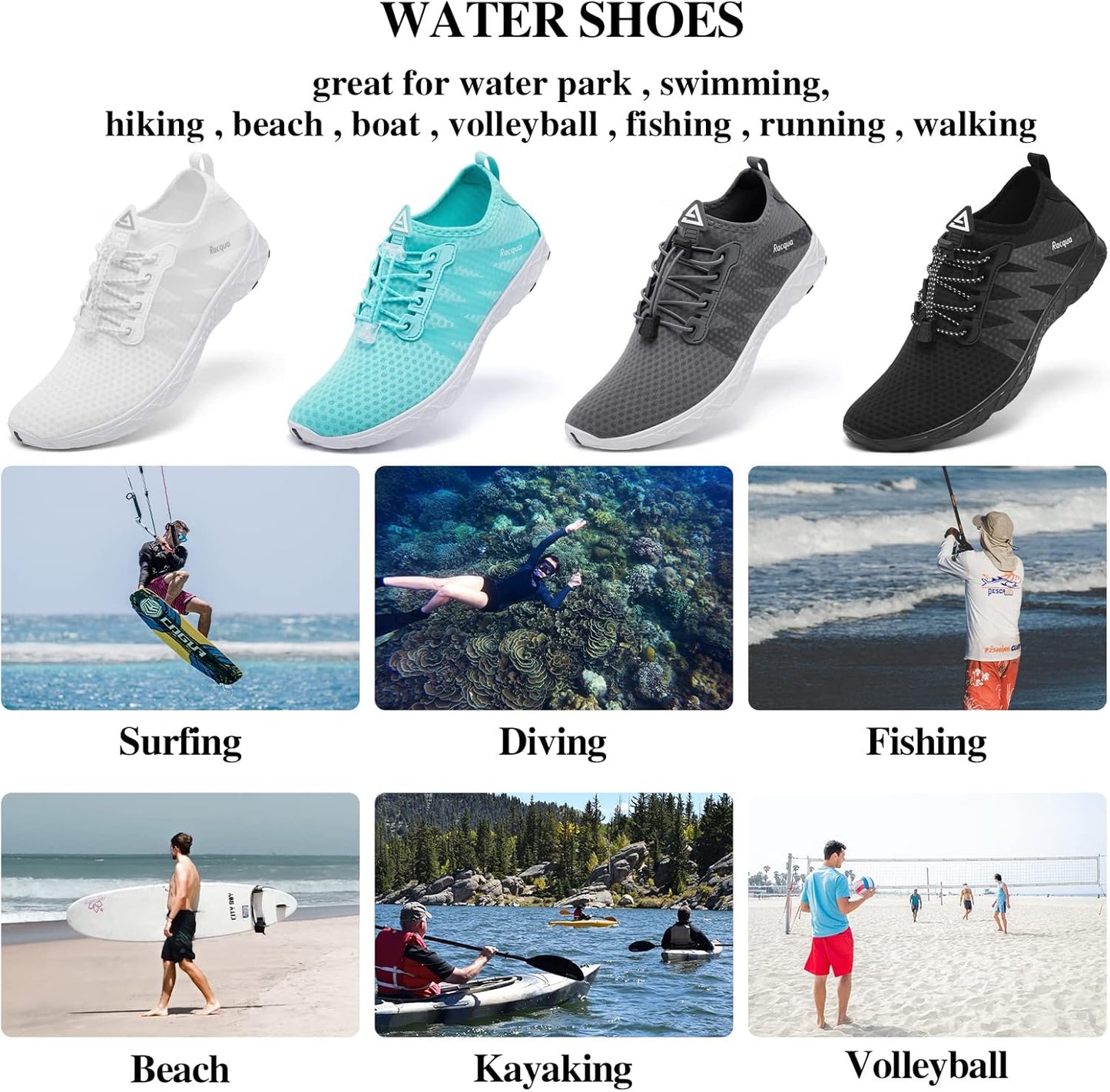 Women Men Breathable Mesh Water Shoes