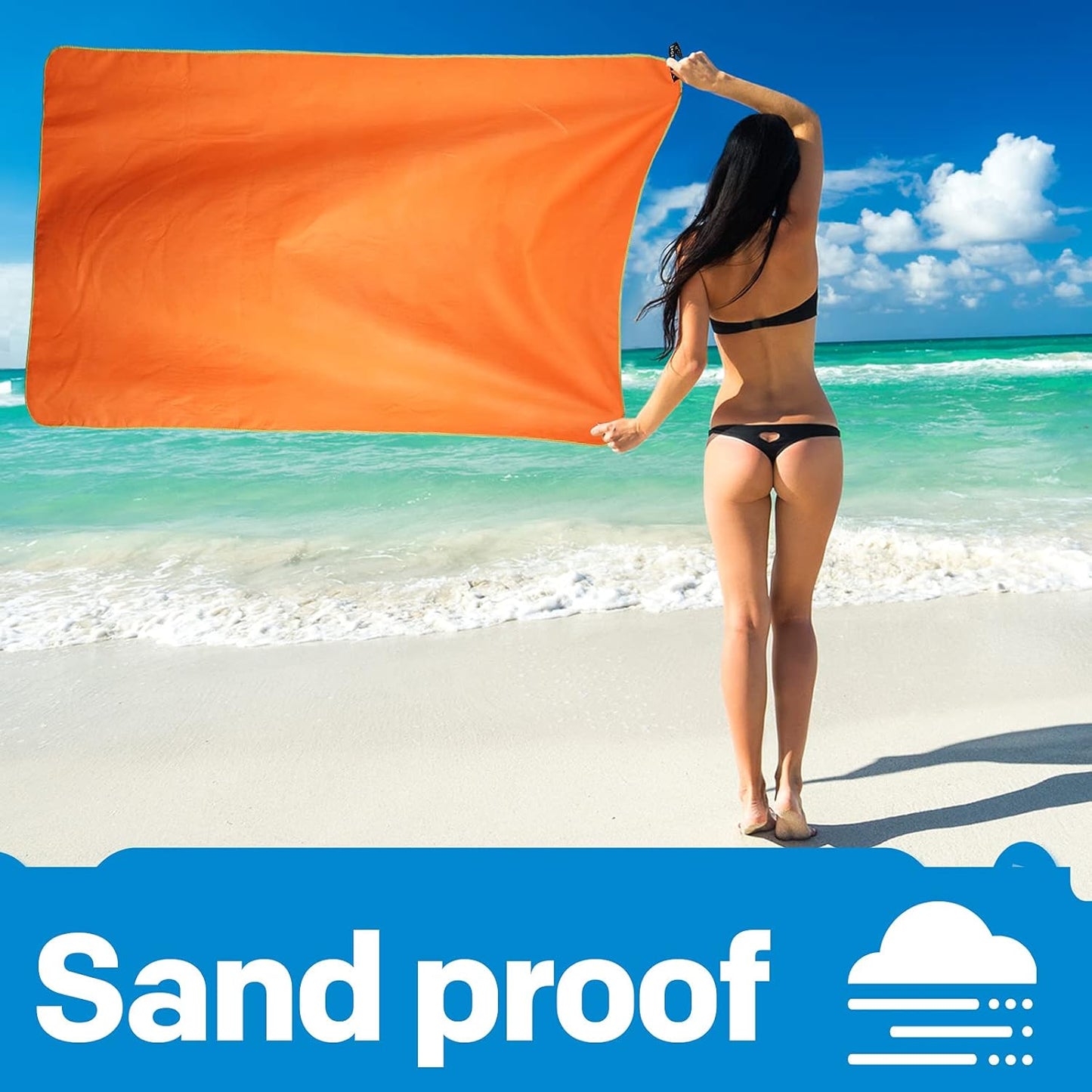 2 Pack Microfiber Camping Towels, Quick Dry Towel, Super Absorbent Ultra Compact Travel Towel Soft Lightweight Sports Towel for Sweat Fast Drying Towels for Pool,Gym,Hiking,Backpacking,Fitness