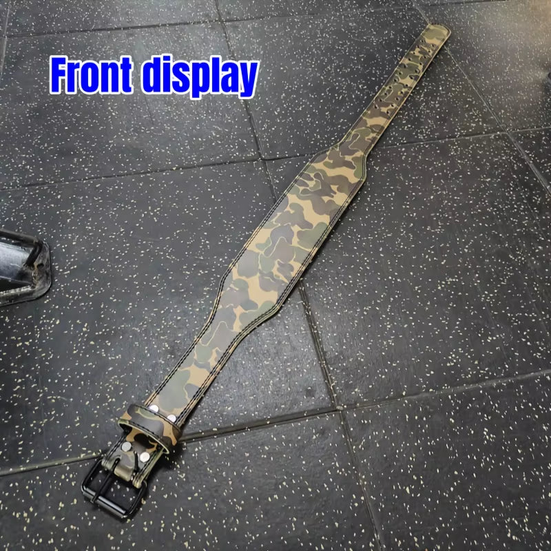 Adjustable Camo Weightlifting Belt Competition Powerlifting Belt with Waist Pad Professional Gym Fitness Belt for Squat Deadlift