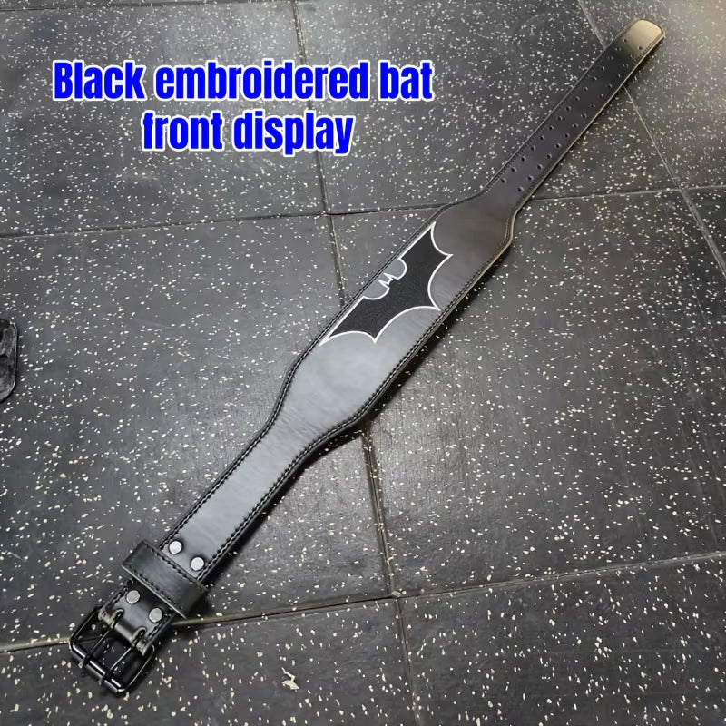 Bat Embroidery Weightlifting Belt, Men Women Gym Fitness Belt, Professional Powerlifting Belt Provide Strong Support for Waist