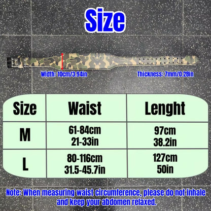 Adjustable Camo Weightlifting Belt Competition Powerlifting Belt with Waist Pad Professional Gym Fitness Belt for Squat Deadlift