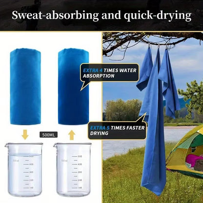 Microfiber Quick Dry Gym Towel Silver ION Odorfree Absorbent Fiber Fast Drying Workout Gear for Body Sweat Working Out Towels